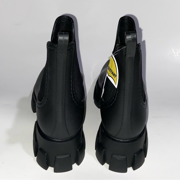 Jeffrey Campbell Chelsea Platform Lug Sole Rain Boot Black Womens 8 9 10 NEW - Picture 4 of 13